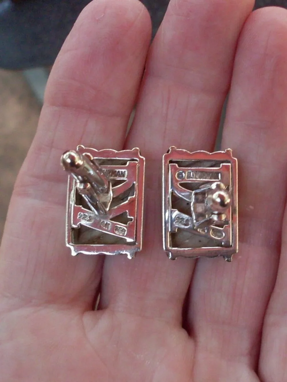 Retired David Yurman Cigar Band Cuff Links - 14K/925 - Gift Boxed